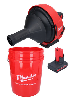 Milwaukee M12 BDC6-501C Akumulatorowa wyciorarka do rur 12 V + 1x akumulator 5,0 Ah + spirala + łyżka - bez ładowarki