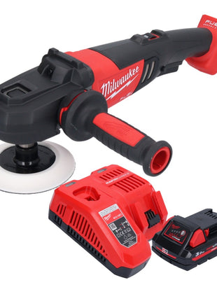 Pulidora a batería Milwaukee M18 FAP180-301 18 V 180 mm sin escobillas + 1x batería 3,0 Ah + cargador