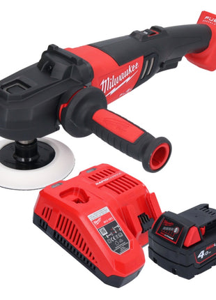 Pulidora a batería Milwaukee M18 FAP180-401 18 V 180 mm sin escobillas + 1x batería 4,0 Ah + cargador