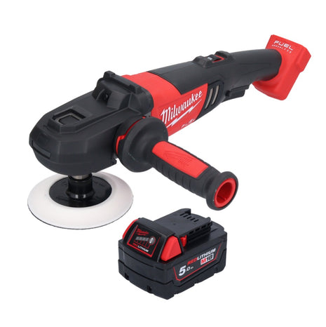 Pulidora a batería Milwaukee M18 FAP180-501 18 V 180 mm sin escobillas + 1x batería 5,0 Ah - sin cargador