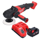 Pulidora a batería Milwaukee M18 FAP180-501 18 V 180 mm sin escobillas + 1x batería 5,0 Ah + cargador