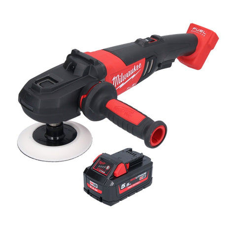 Pulidora a batería Milwaukee M18 FAP180-551 18 V 180 mm sin escobillas + 1x batería 5,5 Ah - sin cargador