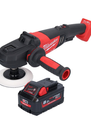 Pulidora a batería Milwaukee M18 FAP180-801 18 V 180 mm sin escobillas + 1x batería 8,0 Ah - sin cargador