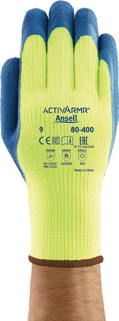 ANSELL cold protection gloves ActivArmr(R) 80-400 size 9 yellow/blue ( 4000371419 )