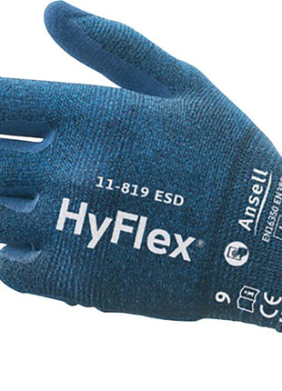 Guantes ANSELL HyFlex 11-819 ESD talla 7 azul (4000391219)