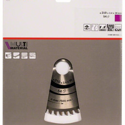 Hoja de sierra circular BOSCH Ø exterior 210 mm número de dientes 54 HLTCG ( 4000908905 )