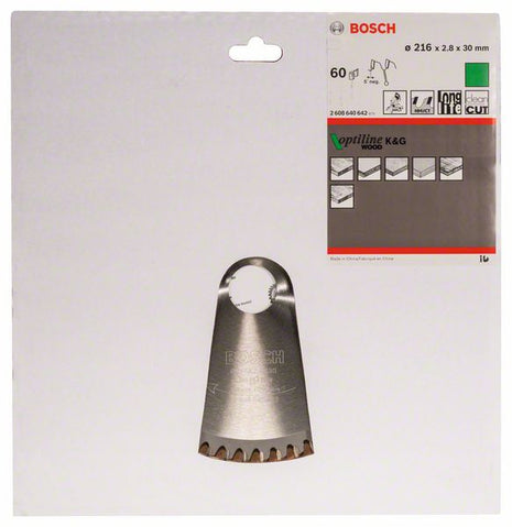 BOSCH Lame pour scie circulaire  D. ext. 216 mm nombre de dents 60 WZ/N ( 4000815444 )