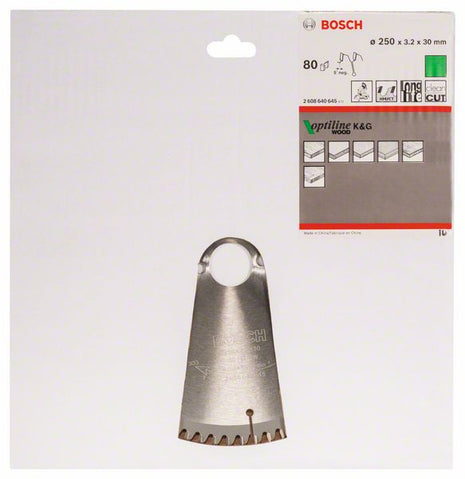 BOSCH Piła tarczowa Ø zewnętrzna 250 mm Liczba zębów 80 WZ/N ( 4000815451 )