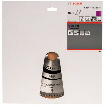BOSCH Lame pour scie circulaire  D. ext. 254 mm nombre de dents 96 HLTCG ( 8000342268 )