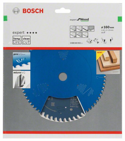 BOSCH circular saw blade Expert for Wood Outer Ø 160 mm Number of teeth 48 WZ ( 8000342039 )