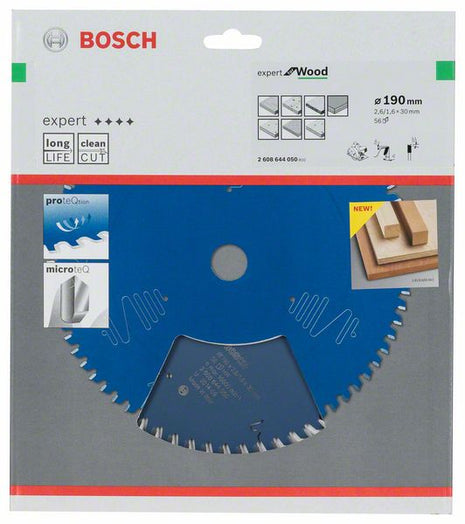 Hoja de sierra circular BOSCH Expert para madera diámetro exterior 190 mm número de dientes 56 WZ (8000342078)