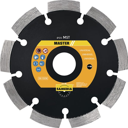SAMEDIA Disque à tronçonner diamant MST D. 125 mm perçage de 22,23 mm ( 4000844265 )