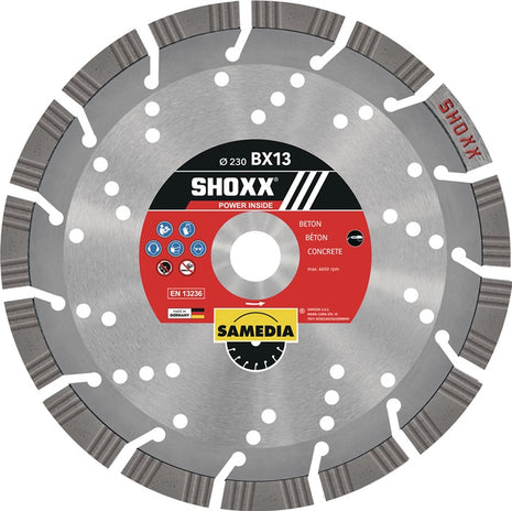 Disque à tronçonner diamanté SAMEDIA SHOXX BX13 Ø 150 mm alésage 22,23 mm (4000844259)