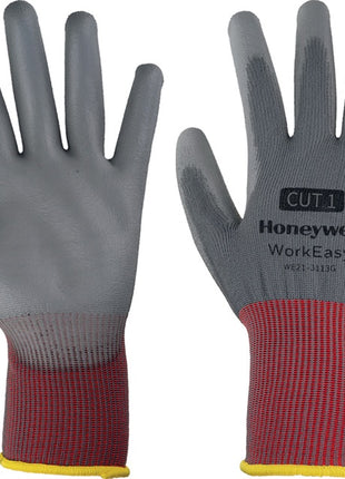 HONEYWELL Guantes Workeasy 13G GY PU 1 talla 9 gris/rojo ( 4000391456 )