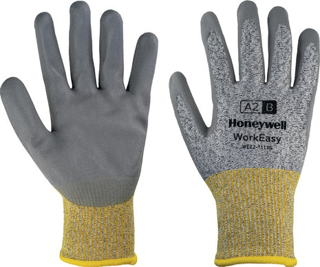 Gants de protection anti-coupures HONEYWELL Workeasy 13G GY PU A2/B taille 9 gris/jaune ( 4000391462 )