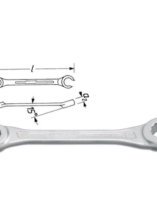 HAZET Doppelringschlüssel 612 19 x 22 mm 222 mm ( 8000462638 )