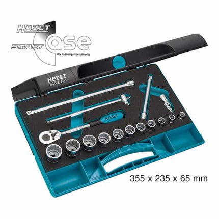 HAZET socket spanner set 880ZN-1 16-piece 3/8 ″ ( 8000466978 )