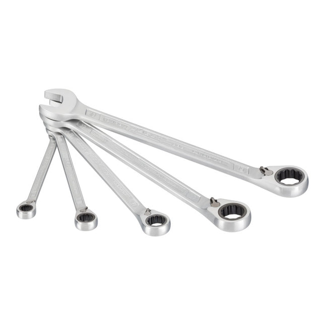 HAZET ratchet ring spanner set 606/5 5-piece spanner widths 8-19 mm ( 4000822600 )