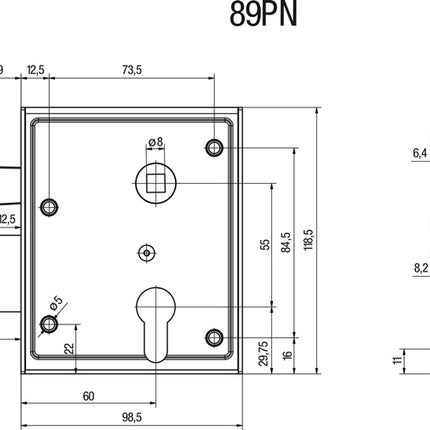 BEVER cierre de llanta universal 89 BK / PK DIN izquierda / derecha PZ ( 3000251631 )