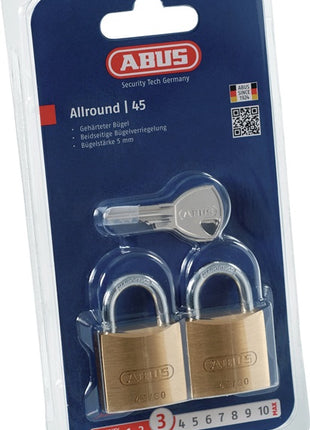 Cadenas à cylindre ABUS 45/30 Twins B/SB largeur du corps de serrure 29 mm ( 3000280053 )