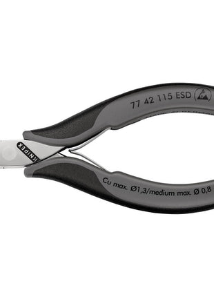 KNIPEX Electronics szczypce tnące boczne długość 115 mm kształt 4 ( 4000794633 )