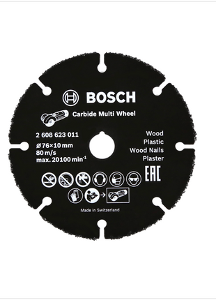 Bosch Trennscheibe Carbide Multiwheel 76 mm ( 2608623011 ) für GWS 10,8-76 / 12V-76 - Toolbrothers