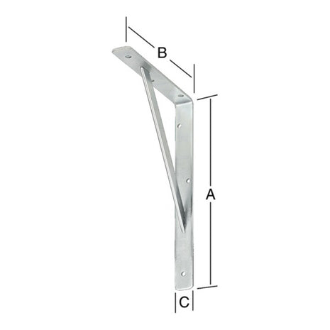 VORMANN Console passerelle longueur 400 mm hauteur 250 mm largeur 30 mm ( 3000272096 )