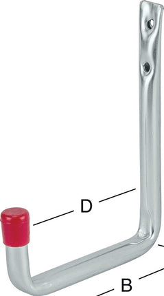 VORMANN gancio a parete a U senza rivestimento in gomma Sporgenza 114 mm ( 3000273041 )