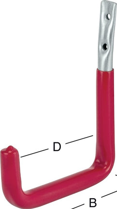 VORMANN wall hook U-shaped red rubber projection 150 mm ( 3000273044 )