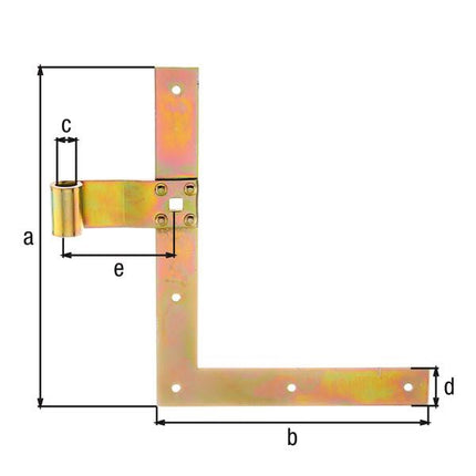 GAH Bande d'angle pour volets longueur 250 x 200 mm largeur 30 mm épaisseur 3 mm ( 8001895895 )