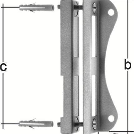 GAH lock case stop model 2392 suitable for 40 mm lock case galvanised ( 3000251282 )