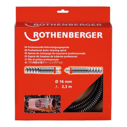 ROTHENBERGER SMK pipe cleaning spiral length 2.3 m spiral Ø 16 mm ( 4000781214 )