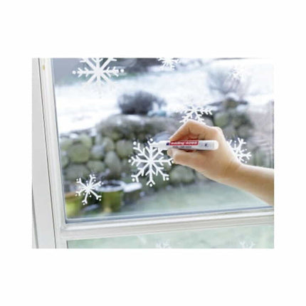 EDDING marcador de tiza 4095 2x blanco/amarillo neón/naranja neón/rosa neón (9000487975)