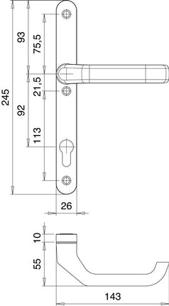 Set di porte con profilo EDI Atlas 1200/K22/2026 in alluminio F1 ( 3000200041 )