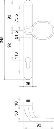 Set di porte con profilo EDI Atlas 1200/K22/2026 in alluminio F1 ( 3000200041 )