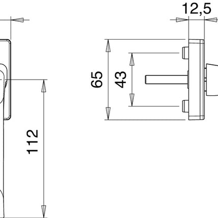 EDI window handle 1003/1035 aluminium F2 / nickel silver coloured ( 3000261157 )