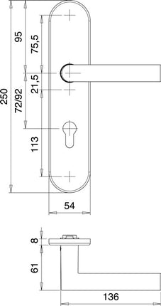 Kit de protection EDI logo 8743/0292 acier inoxydable EST (3000261277)