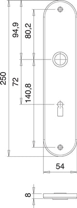 Letrero renovación EDI 206 Z acero inoxidable F00 (3000261353)