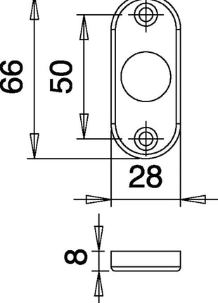 EDI Rosace de poignée 3392/0000 Aluminium F1 ( 3000200015 )