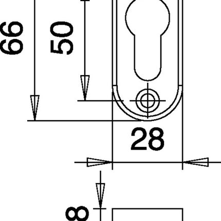 EDI key escutcheon 3393/0000 Aluminium F1 ( 3000200014 )
