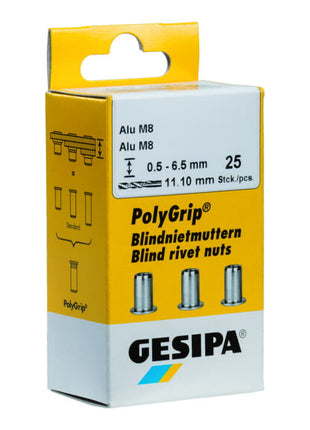 GESIPA Blindnietmutter PolyGrip® Nietschaft d x l 9 x 18 mm M6 ( 4000813823 )