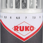 Juego de brocas helicoidales RUKO DIN 338 nominal Ø 1-10x0,5 mm (8000421256)