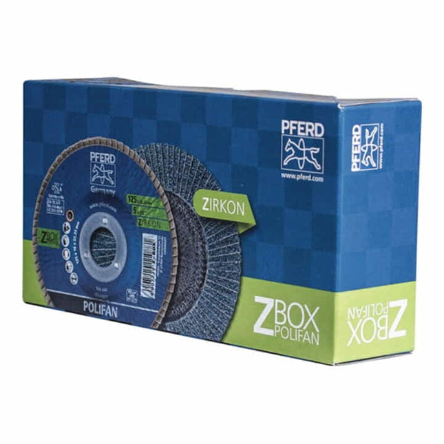 PFERD flap disc POLIFAN Z START STEELOX Ø 125 mm grit size Z-40 conical ( 4000843174 )