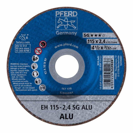 Disco de corte PFERD SG ALU D125x2,4mm acodado ( 4000841331 )