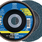 PFERD flap disc POLIFAN Z START STEELOX Ø 125 mm grit size Z-60 flat ( 4000844219 )