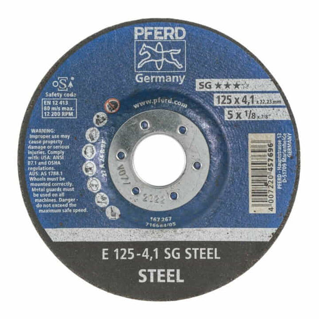 PFERD SG STEEL grinding disc D125xS4.1mm ( 4000842014 )