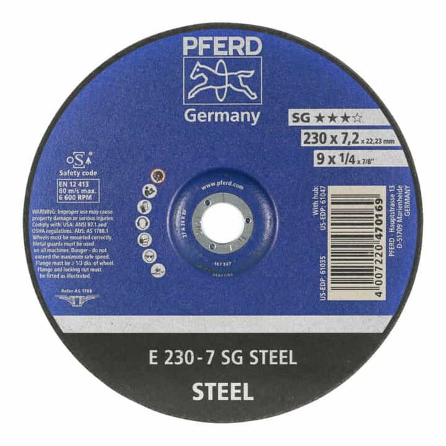 PFERD SG STEEL grinding disc D230xS7.2mm ( 4000842715 )