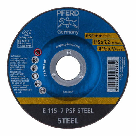 PFERD PSF Disco abrasivo in acciaio D115xS7.2mm ( 4000842650 )