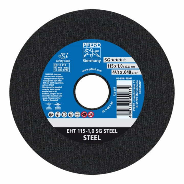 Disco de corte PFERD SG STEEL D115x1mm recto ( 4000841250 )