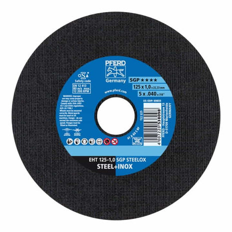 Disco de corte PFERD SGP STEELOX D125x1mm recto (4000843068)